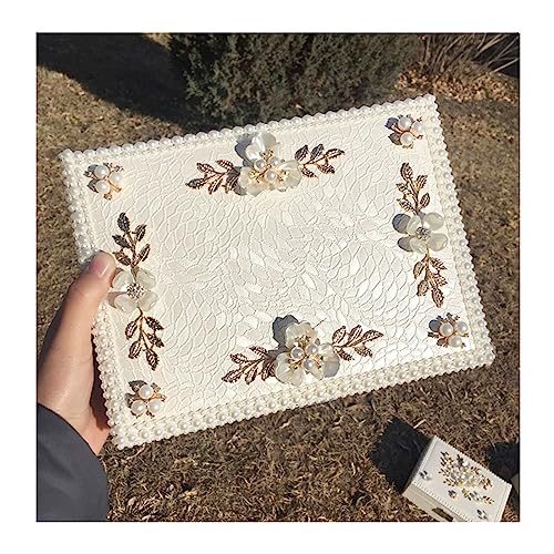 Schmuckschatulle Organizer Kreatives Geschenk Pastoralen Stil Schmuckschatulle Einfache Kleine Frische Finish Schmuck Mehrschichtige Leder Aufbewahrungsbox Mit Schloss Schmuck Organizer Klein (C S) von GTORCZDF