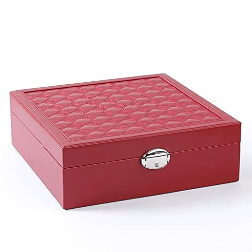 Schmuckschatulle Organizer Organizer für Frauen Mädchen Doppel Aufbewahrungsbox Leder Multifunktions Große Kapazität Schmuck Organizer Klein (A) von GTORCZDF