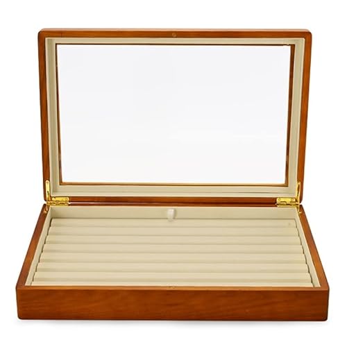 Schmuckschatulle Veranstalter Multifunktionale Schmuckschatulle Holz Schmuck Aufbewahrungsbox Mikrofaser Ring Display Tablett Armband Aufbewahrungsbox Schmuck Organizer Klein (C) von GTORCZDF