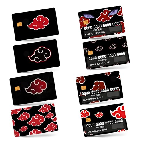 GTOTd Anime Cloud Credit Card Sticker Bankkarten Aufkleber (8 Stück),EC Karten Ninja Sticker, Geschenke Dekor fur Transport Debitkartenhülle Bankkarten Für Damen Herren von GTOTd