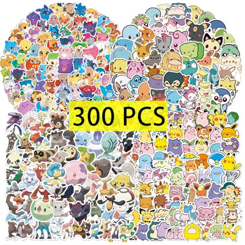 GTOTd Kawaii Sticker Cartoon Aufkleber (300 Stück) Video Game Geschenke Merch für Laptop Wasserflasche Telefon Zubehör Auto Stoßstange Fenster Helm Dekor Teens von GTOTd