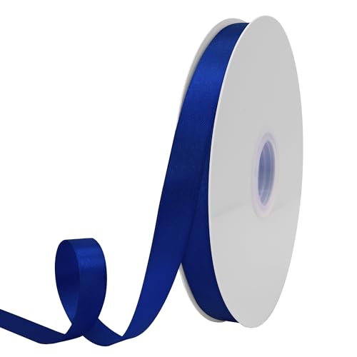 GTYBOVA Doppelseitiges Band, 15 mm x 91 m, marineblau, 100 % Polyester, mehrere Farben erhältlich, ideal für Geschenkverpackungen, Basteln, Hochzeitsdekoration, Blumenstrauß von GTYBOVA