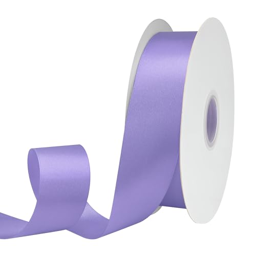 GTYBOVA Doppelseitiges Satinband, 40 mm x 91 m, Hellviolett, 100 % Polyester, mehrere Farben erhältlich, ideal für Geschenkverpackungen, Basteln, Hochzeitsdekoration, Blumenstrauß von GTYBOVA