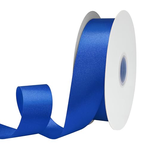 GTYBOVA Doppelseitiges Satinband, 40 mm x 91 m, Königsblau, 100 % Polyester, mehrere Farben erhältlich, ideal für Geschenkverpackungen, Basteln, Hochzeitsdekoration, Blumenstrauß von GTYBOVA