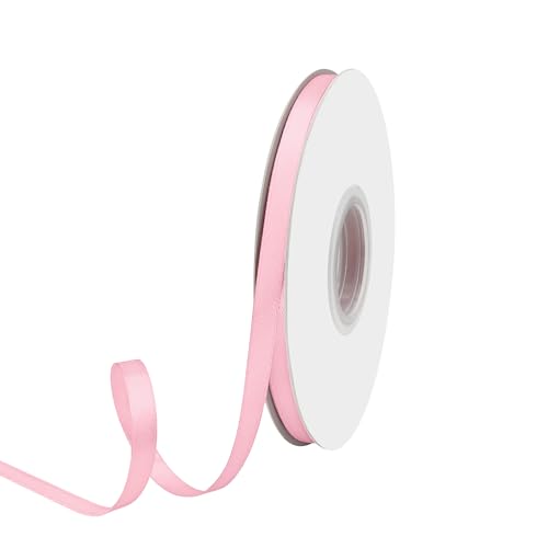 GTYBOVA Satinband 6mm X 91m Rosa Schleifenband Dekoband Bänder zum Basteln Stoffbänder für Hochzeit Taufe Und Geburtstagsgeschenk von GTYBOVA