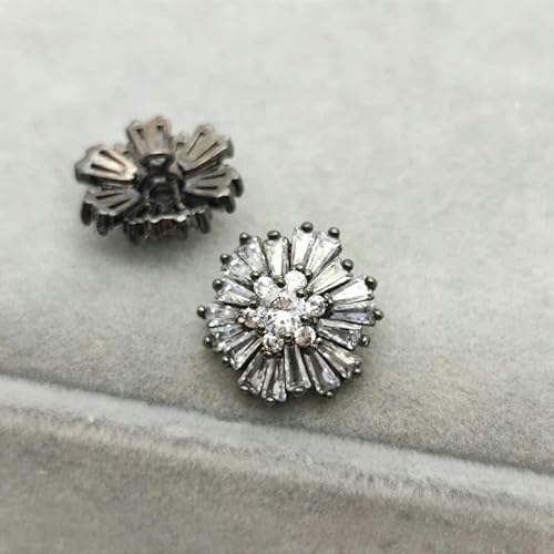 5 teil/los Luxus kristall tasten zirkonia taste für kleidung Dekorative nähen strass tasten für kleid hemd mantel-gun schwarz 16MM von GTYFRD