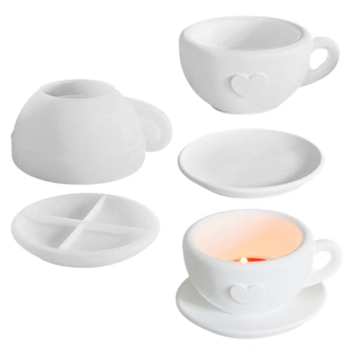 Silikonformen Gießformen Kerzenbecher, Silikonform Kaffeetasse Gießformen Silikon Gießform Kerzen Gießen Formen Gipsformen Zum Gießen Epoxidharz Formen Kerzenformen Zum Gießen von GUAHKUN