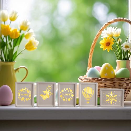 Silikonformen Gießformen Ostern, Silikonform Ostern Geschenkbox mit Liebes-, Schmetterlings- und Hasenmuster Gießformen Silikon Gießform Ostern Gipsformen Zum Gießen Epoxidharz Formen (A) von GUAHKUN