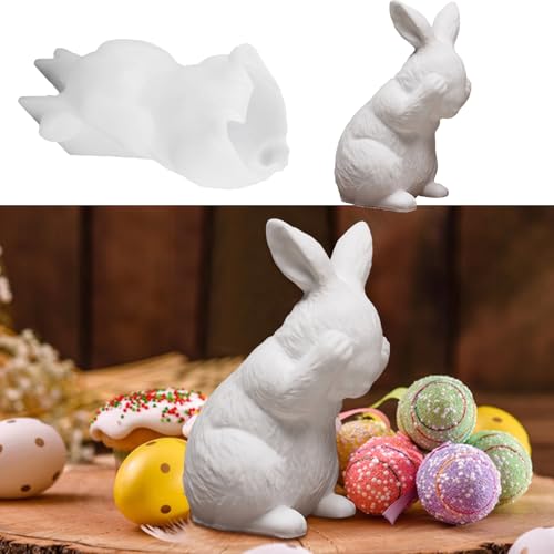 Silikonformen Gießformen Ostern, Silikonform Ostern Hase 3D Silikonform Osterhasen Gießformen Silikon Giessformen Silikon Gießform Silikon Ostern Silikonform Frühling Gipsformen Zum Gießen (A) von GUAHKUN