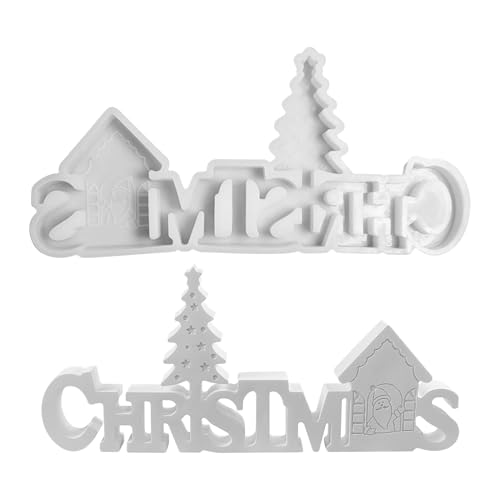 Silikonformen Gießformen Weihnachten, Silikonform Weihnachten Christmas Alphabet Ornament, Gießformen Silikon Gießform Weihnachts Gipsformen Zum Gießen Epoxidharz Formen von GUAHKUN