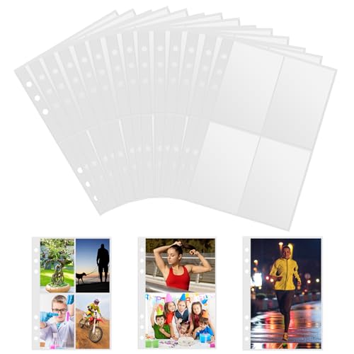 30 Stück Photocard Binder A5 Binder Taschen 6 Löcher Wasserdichter Loseblatt Ordner, 1p 2p 4p Photocard Sleeves Wasserdicht Durchsichtige Binder Für Datei Rechnung Karte Foto von GUDQVOZIHG