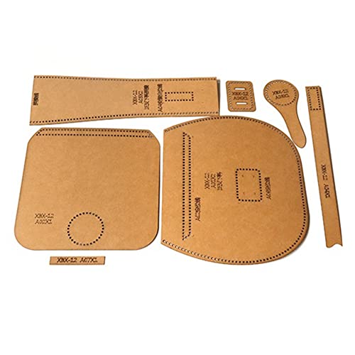 1 Set Leder-Werkzeug-Set, DIY-Lederschablone, Kraft-Handtaschen-Schnittmuster, fertige Produktgröße: 21 x 19 x 6,5 cm von GUIJIALY