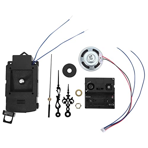 GUIJIALY Quarz-Pendeluhrwerk mit schwarzen Zeigern, mit Spieluhr-Lautsprecher, batteriebetrieben, Melodie-Mechanismus für DIY-Uhr von GUIJIALY