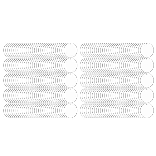 Runde Acryl-Schlüsselanhänger-Rohlinge, 5,1 cm, transparent, für DIY-Schlüsselanhänger, Bastelprojekte, 300 Stück von GUIJIALY