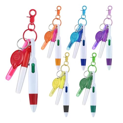 Nurse Pen Set, Badge Reel Pen Include Textlighter Permanent Marker Pen Led Keychain Flashlight Ball Pen Et 6 Sets von GUIJIALY