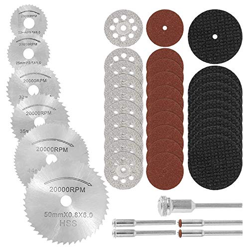 Schneidrad-Set, Schneidräder, Werkzeug-Set für Rotationswerkzeug, Zubehör für Harz, Metall, Holz, Stein, 41-teilig von GUIJIALY