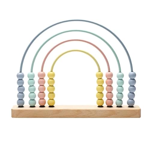 Chinesische Abacus Holz Abacus Spielzeug for Arithmetik Berechnung Lernen pädagogisches Spielzeug for Holzperle Abacus Zubehör 9x11,4x0,78 von GUIREPTY