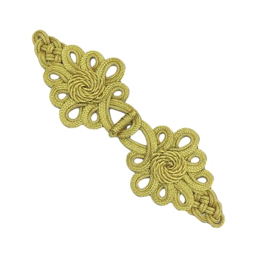 Chinesische Knotenknöpfe for Aufnähen von Verschlussverschlüssen for traditionelle Cheongsam-Schals, Strickjacken, Pullover, Kostüme, Schnallen, DIY-Verschlussknöpfe(Gold) von GUIREPTY