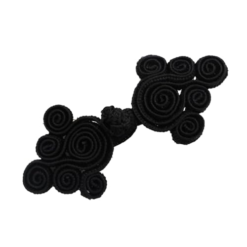 Traditioneller chinesischer Knopf for Nähen handgefertigter Knöpfe for Aufnähen for DIY-Handarbeit, Cheongsam-Verzierungsknopf(Black) von GUIREPTY