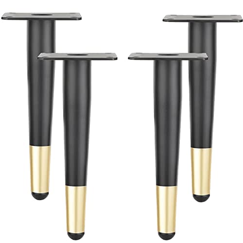 GUIXAN 4 Stück Ersatz-Möbelbeine aus Eisen, DIY-Tischbeine aus Metall, Moderne konische Schrankstützbeine, Küchenfüße, für Stühle, Sofas, Schränke, TV-Schreibtisch, Couch, Bett, mit Befes GUIXAN 4 Stück Ersatz-Möbelbeine aus Eisen, DIY-Tischbeine aus Metall, Moderne konische Schrankstützbeine, Küchenfüße, für Stühle, Sofas, Schränke, TV-Schreibtisch, Couch, Bett, mit Befes von GUIXAN