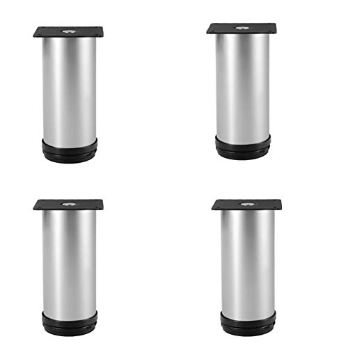 GUIXAN 4 Stück verstellbare Metall-Sofabeine, DIY runde Möbelbeine, Fußbett, Couchfüße, Edelstahl-Schrankbeine, für Kleiderschrank, Couchtische, Nachttisch, TV-Ständer, Schrank, mit Schra GUIXAN 4 Stück verstellbare Metall-Sofabeine, DIY runde Möbelbeine, Fußbett, Couchfüße, Edelstahl-Schrankbeine, für Kleiderschrank, Couchtische, Nachttisch, TV-Ständer, Schrank, mit Schra von GUIXAN