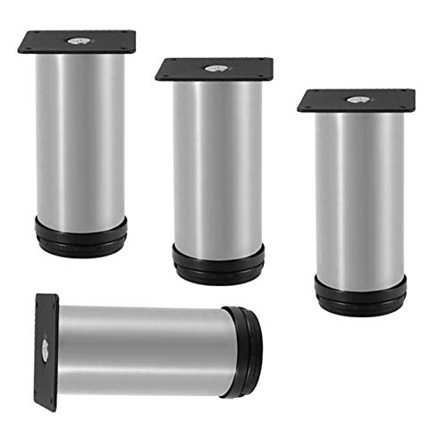 GUIXAN 4 Stück verstellbare Metall-Sofabeine, DIY runde Möbelbeine, Fußbett, Couchfüße, Edelstahl-Schrankbeine, für Kleiderschrank, Couchtische, Nachttisch, TV-Ständer, Schrank, mit Schra GUIXAN 4 Stück verstellbare Metall-Sofabeine, DIY runde Möbelbeine, Fußbett, Couchfüße, Edelstahl-Schrankbeine, für Kleiderschrank, Couchtische, Nachttisch, TV-Ständer, Schrank, mit Schra von GUIXAN