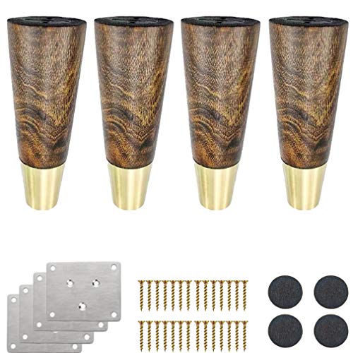 GUIXAN 4er-Set Sofabeine aus Massivholz, Gummiholz, Küchenmöbelfüße, Möbelbeine, Kegelersatz-Stützfüße, Schrankfüße, Bettbeine, Couchtischbeine, TV-Schrankfüße, Holzfüße, Antikfarbe Messi GUIXAN 4er-Set Sofabeine aus Massivholz, Gummiholz, Küchenmöbelfüße, Möbelbeine, Kegelersatz-Stützfüße, Schrankfüße, Bettbeine, Couchtischbeine, TV-Schrankfüße, Holzfüße, Antikfarbe Messi von GUIXAN