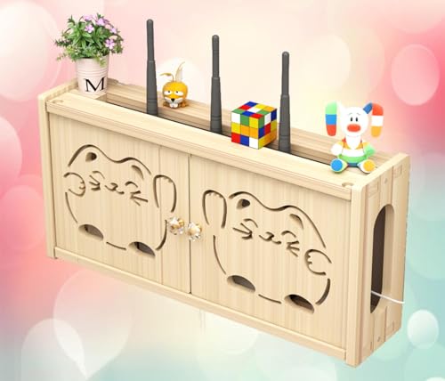 GUIXAN Router-Regale, Aufbewahrungsbox, Router-Box und Kabel-Concealer, Wand-Aufbewahrungsbox, Wireless-Router-Sortierbox, B-48 x 24 cm von GUIXAN