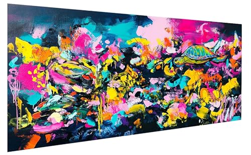 Abstrakt Malen Nach Zahlen Erwachsene, Malen Nach Zahlen Tier Malen Nach Zahlen ab 12 Jahre Mädchen, DIY Bastelset Erwachsene Anfänger Acrylfarben Painting für Home Decor Asthetik 70x140 cm W-5190 von GUKUGEKO