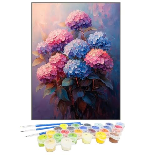 Malen Nach Zahlen Blume, Malen Nach Zahlen Kinder Pflanze, DIY Paint by Numbers Adult AnfäNger Handgemalt öLgemäLde Kit Bastelset mit Pinseln und Acrylfarben für Home Decor, Ohne Rahmen 100x135cm N4-T von GUKUGEKO