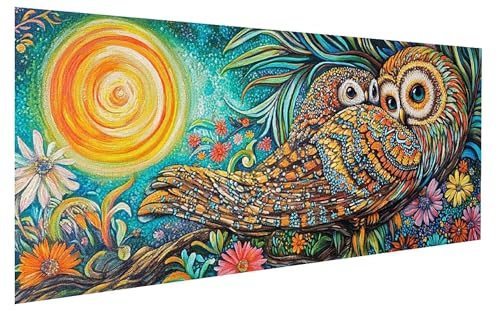 Malen Nach Zahlen Erwachsene Abstrakt, VogelMalen Nach Zahlen Kinder, DIY Paint by Numbers Leinwand mit Pinseln Und Acrylfarben für Zimmer Deko, Geschenk für Frauen, Ohne Rahmen 70x140 cm W-7611 von GUKUGEKO