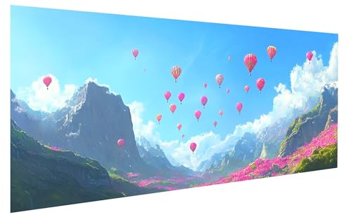 Malen Nach Zahlen Erwachsene Ballon, BergMalen Nach Zahlen Kinder, DIY Paint by Numbers Leinwand mit Pinseln Und Acrylfarben für Zimmer Deko Wohnzimmer, Frauen Geschenk, Ohne Rahmen 90x180 cm W-3383 von GUKUGEKO