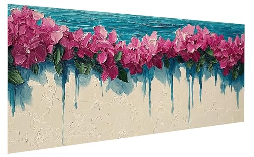 Malen Nach Zahlen Erwachsene Blume, PflanzeMalen Nach Zahlen Kinder, DIY Paint by Numbers Leinwand mit Pinseln Und Acrylfarben für Zimmer Deko Wohnzimmer, Frauen Geschenk Ohne Rahmen 60x120 cm W-7448 von GUKUGEKO