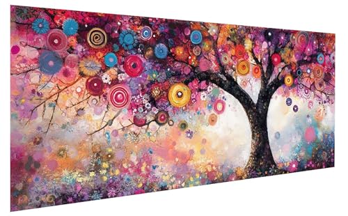 Malen Nach Zahlen Erwachsene Pflanze, BaumMalen Nach Zahlen Kinder, DIY Paint by Numbers Leinwand mit Pinseln Und Acrylfarben für Zimmer Deko Wohnzimmer, Frauen Geschenk Ohne Rahmen 100x200 cm W-4320 von GUKUGEKO