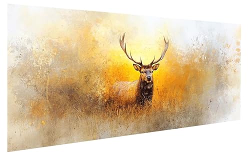 Malen Nach Zahlen Erwachsene Tier, RehMalen Nach Zahlen Kinder, DIY Paint by Numbers Leinwand mit Pinseln Und Acrylfarben für Zimmer Deko Wohnzimmer, Geschenk für Frauen, Ohne Rahmen 70x140 cm W-4299 von GUKUGEKO