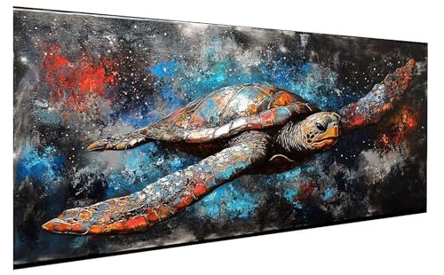 Malen Nach Zahlen Erwachsene Tier, SchildkröTeMalen Nach Zahlen Kinder, DIY Paint by Numbers Leinwand mit Pinseln Und Acrylfarben für Zimmer Deko, Geschenk für Frauen, Ohne Rahmen 100x200 cm W-3258 von GUKUGEKO