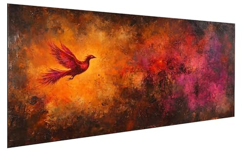 Malen Nach Zahlen Erwachsene Vogel, LandschaftMalen Nach Zahlen Kinder, DIY Paint by Numbers Leinwand mit Pinseln Und Acrylfarben für Zimmer Deko, Geschenk für Frauen, Ohne Rahmen 100x200 cm W-3204 von GUKUGEKO