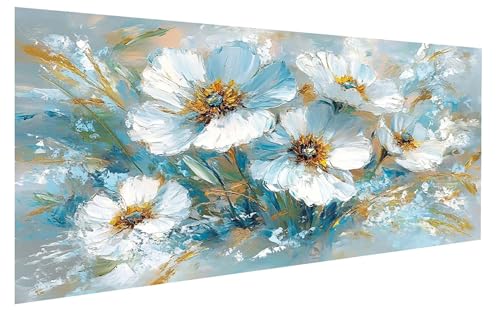 Pflanze Malen Nach Zahlen Erwachsene, Malen Nach Zahlen Blume Malen Nach Zahlen ab 12 Jahre Mädchen, DIY Bastelset Erwachsene Anfänger Acrylfarben Painting für Home Decor Asthetik 70x140 cm W-7422 von GUKUGEKO