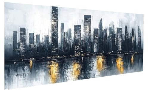 See Malen Nach Zahlen Erwachsene, Malen Nach Zahlen Stadt Malen Nach Zahlen ab 11 Jahre Mädchen, DIY Bastelset Erwachsene Anfänger Acrylfarben Painting, Home Decor Asthetik, Rahmenlos 60x120 cm W-4217 von GUKUGEKO