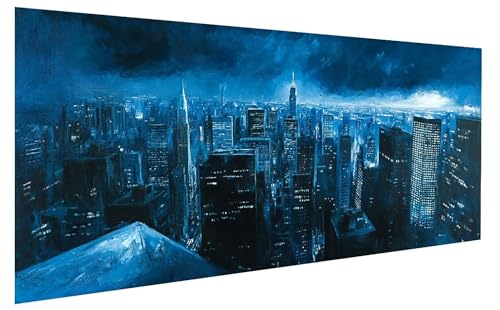 Stadt Malen Nach Zahlen Erwachsene, Malen Nach Zahlen Architektur Malen Nach Zahlen ab 11 Jahre Mädchen, DIY Bastelset Erwachsene Anfänger Acrylfarben Painting für Home Decor Asthetik 60x120 cm W-7619 von GUKUGEKO