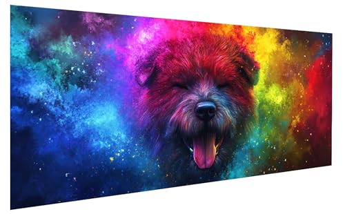 Tier Malen Nach Zahlen Erwachsene, Malen Nach Zahlen Hund Malen Nach Zahlen ab 11 Jahre Mädchen, DIY Bastelset Erwachsene Anfänger Acrylfarben Painting, Home Decor Asthetik, Rahmenlos 60x120 cm W-3803 von GUKUGEKO