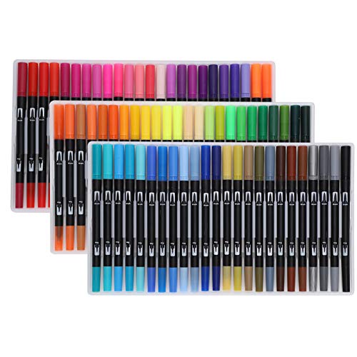 GULEEK Waschbares Aquarellstift-Set, Marker, Doppelspitze für Kind, Studenten, Zeichen- und Malwerkzeug (STHG-72 Farben) von GULEEK