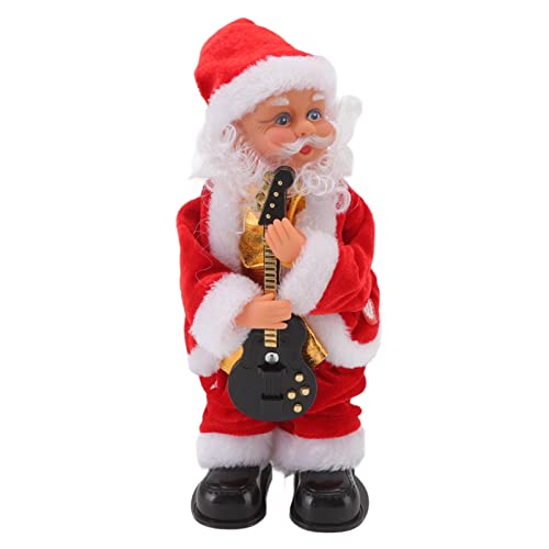 GULEEK Weihnachtsdekorationsartikel, elektrischer Jitterbug, älterer Mann, der Gitarre spielt, Gurt, Musikpuppe, Dekoration, Weihnachts (Guitarra) von GULEEK