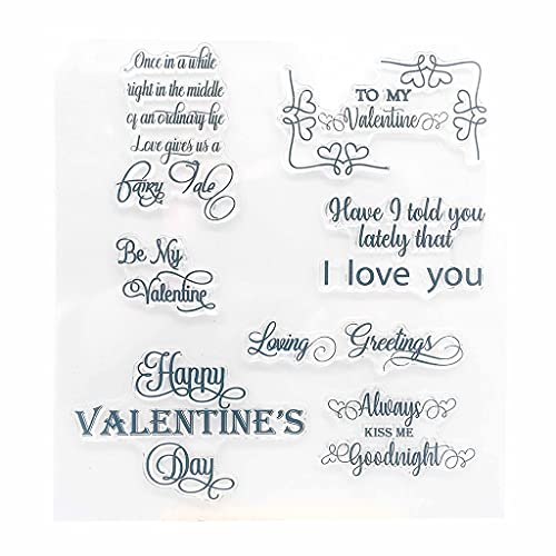 GUMEI Happy Valentines Day Silikon Clear Seal Stempel DIY Scrapbooking Prägefoto von GUMEI