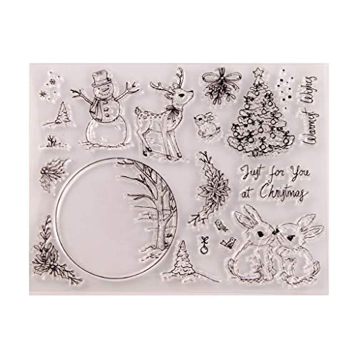 GUMEI Schneemann Kaninchen Silikon Clear Seal Stempel DIY Scrapbooking Prägung Fotoalbum von GUMEI