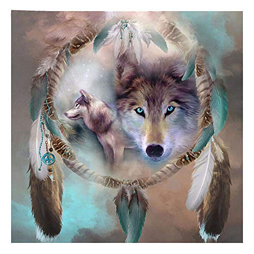 GUOCU Wolf DIY 5D Diamant Painting Full Set,Crystal Strass Stickerei Bilder Stickerei Painting Diamond Painting für Home Décor 12 20 * 30cm (Rundbohrer) von GUOCU