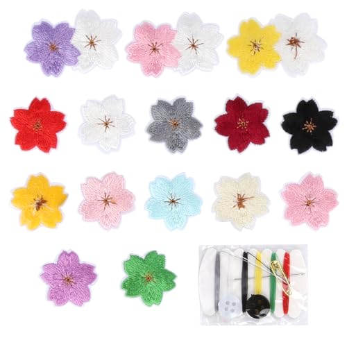 GUOYIHUA 30 Stück Blumen Patches zum Aufbügeln, Bestickte Aufnäher, Blume Aufbügelflicken, DIY Blumen Patches Zum Aufnäher für T-Shirts, Jeans, Röcke, Hüte, Kleidung, Rucksack und Handarbeiten von GUOYIHUA