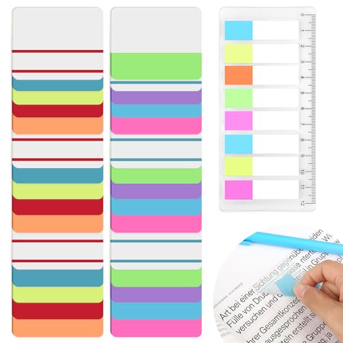 GUOYIHUA 600 Blätter Transparente Haftnotizen und 160 Blätter Seitenmarker Selbstklebend Sticky Notes, Wasserfest, Bunt Wiederbeschreibbar Transparent Sticky für Schulbedarf, Schule, Büro, Zuhause von GUOYIHUA