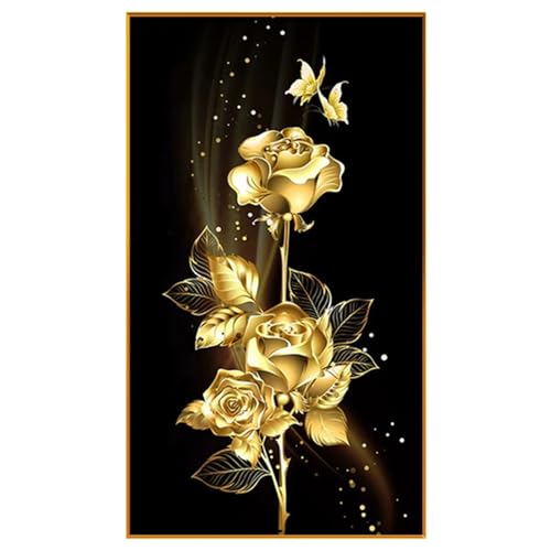 GUOYOU 5D Diamond Painting, DIY Diamant Painting Bilder Set, 30 * 40cm Rose Diamant Bilder Stickerei Malerei Kits Kinder, für Geschenke Erwachsene, Kinder, Haus, Home Wand Dekor von GUOYOU