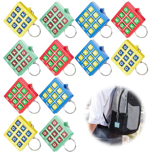 GUOYOU Tic Tac Toe Schlüsselanhänger,12 Stücke schlüsselanhänger für kinder Tic Tac Toe Extreme Mitgebsel Kinder Mitgebsel Kindergeburtstag,für Mini Rucksack Geburtstag Jungen MäDchen von GUOYOU